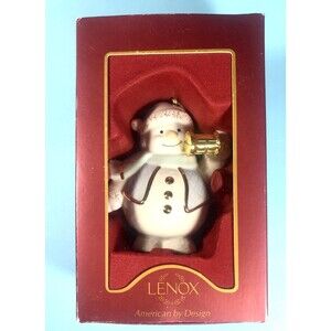 LENOX SNOWMAN with LANTERN ORNAMENT New in box